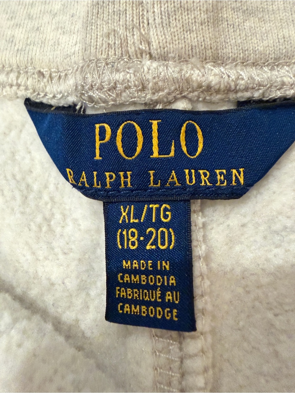 Polo Ralph Lauren Boys Tracksuit Pants Light Grey XL/TG 18-20 Sweatpants Jogger - Picture 5 of 5